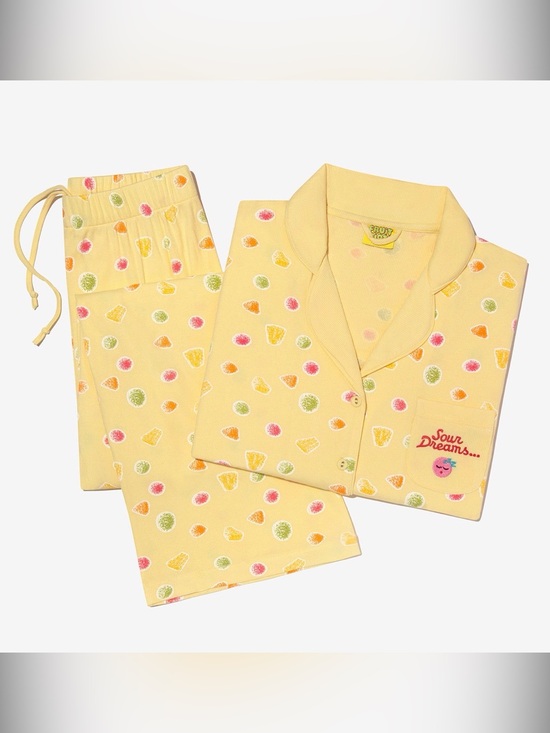 Fruit Riot Other - Yellow Fruit Riot Pajama Set - Citrus Treat Print